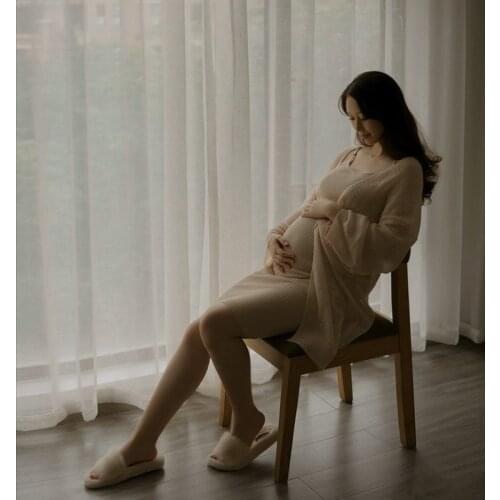 Long maternity dresses for photo shoot maternity photography props maxi evening dress for pregnant women clothes