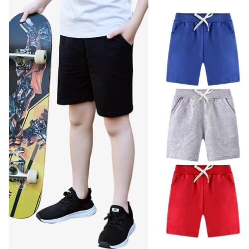 Boys' Cotton Solid Shorts,Boys' Casual Pull-On Soft Shorts Comfort Soft Casual Sports Shorts For Summer（4T-16Years