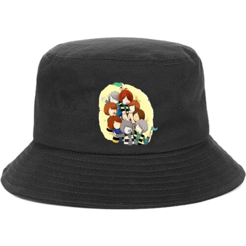 Anime GeGeGe no Kitaro Bucket Hat teenager Outdoor Fisherman Hats Summer Cap unisex Streetwear Chapeau Caps