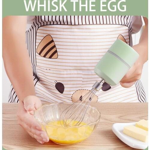 Wireless Portable Electric Eggbeater Food Mixer Hand Blender 3 Speeds High Power Dough Blender Egg Beater Hand Mixer