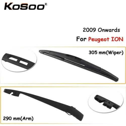 KOSOO Auto Rear Car Wiper Blade For Peugeot ION,305mm 2009 Onwards Rear Window Windshield Wiper Blades Arm,Car Accessories