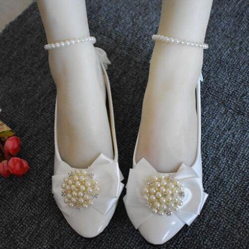 Wedding flats shoe butterfly-bow ankle beading straps ladies flower girls shoe NQ137 ladies wedding party crystal bowtie shoe