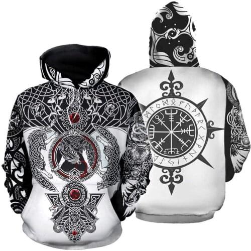 Viking Wolf 3D Printed Unisex Deluxe Hoodie Sweatshirt Pullover Casual Tracksuit Harajuku Streetwear Tops Sudadera Hombre