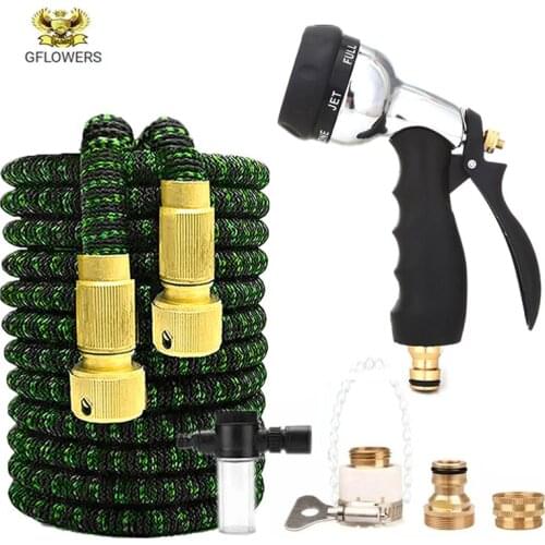 Magic Retractable Hose High Pressure Car Wash Water Gun Adjustable Eight Kinds Of Garden Watering Household Cleaning Spray