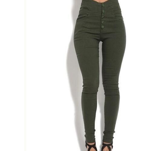 2020 High Waist Jeans For Women Slim Fit Stretched Button Jeans With Packet Bodycon Bandage Skinny Push Up Jeans Woman