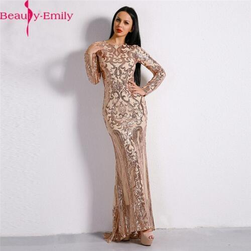Beauty Emily Charming Appliques Black Mermaid Evening Dresses 2020 Sexy High Neck Shine Stain Formal Party Dress Robe de Soiree
