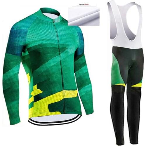 Winter Thermal Fleece Cycling Jersey Set Men Cycling Clothing Super Warm Mountain Bike Wear Racing Bicycle Clothing Set