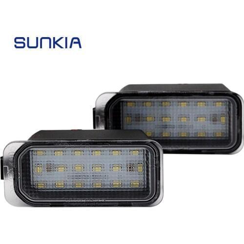 2Pcs/Set LED Canbus Error Free License Plate Lights For Jaguar New XJ XF (from VIN: S20753) Auto Number Plate Lamps