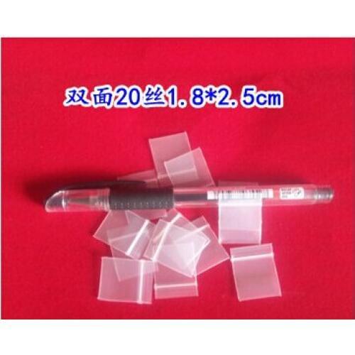 20 wire 1.8 * 2.5cm thick transparent pe special small ziplock bags of powder 100 plastic packaging bags wholesale