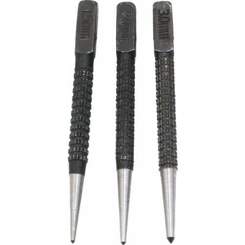 3Pcs Professional Punching Center Punch Center Positioning Cylindrical Pin Ejector Fitter Borehole Drilling Punch