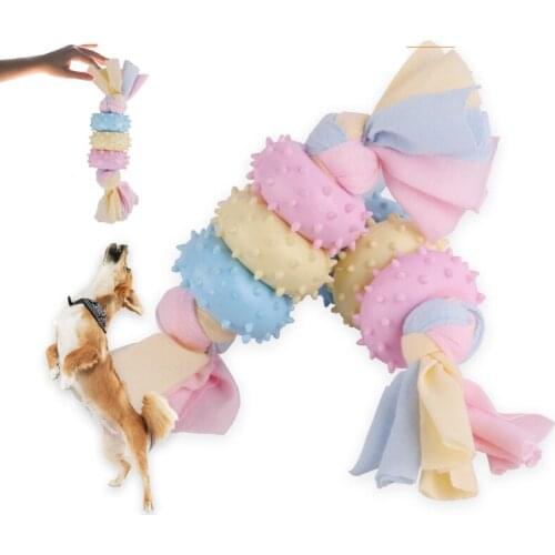 Pets Toy Toothbrush Dog Chewing Toy Teddy Small Dog Cotton Rope Rubber Pet Supplies Cleaning Oral Dog Toy Star Puppy Toy