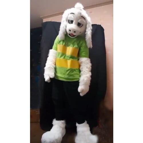White Dog Fursuit Head+ Paw+Feet Mascot Costume Cosplay Party Event Adult Kids Size Complete Suit New Fancy Dress