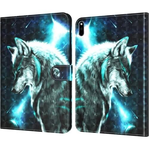 Tablet Cover For Huawei Matepad 10.4 inch BAH3-W09 BAH3-AL00 Cartoon Wolf Tiger Case For Huawei MatePad 10.4 Cover Cases 2020
