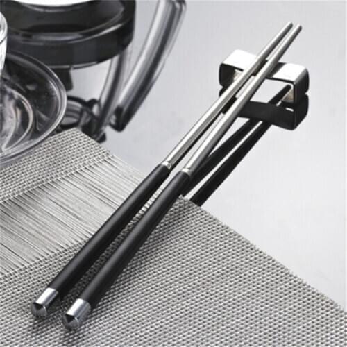 Popular Fashion Alloy Chinese Chopstick Rest Chopsticks Holder Spoon Stand Rack Pillow Shape Frame Art Craft Kitchen Tools