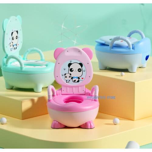 Baby Potty Training Toilet Seat Comfortable Backrest Cartoon Pots Portable Baby Pot For Children Potty Toilet Bedpan