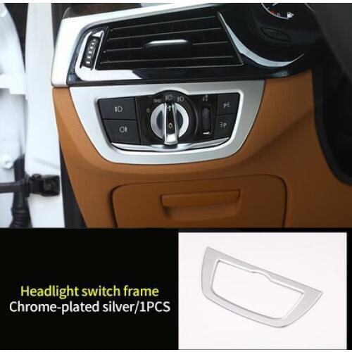 For BMW 6 series GT 2018-2019 ABS chrome Headlight switch frame 1pc