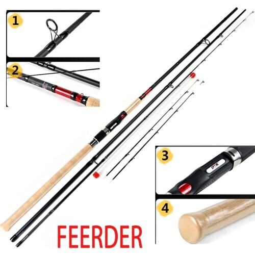 2.4m 2.7m 3.3m 3.6m 3.9m High Quality Cork Handle Feeder Spinning Fishing Rod 3.0M L M H Power Travel Rod Carp Feeder Pole