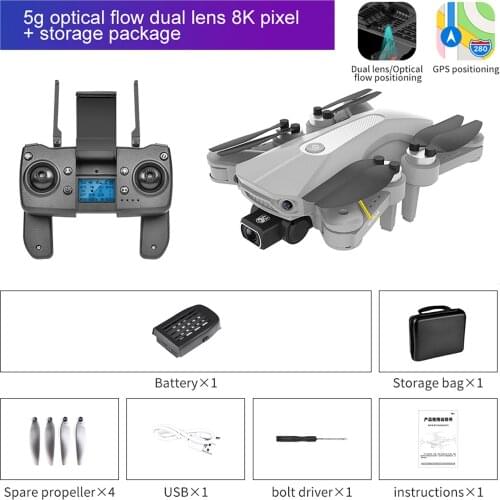K80 Pro Gps Drone 4k Single Hd/ 8k Dual Hd Aerial Photography Brushless Foldable Mini Dronerc Distance 1.2km Drone Professionnel
