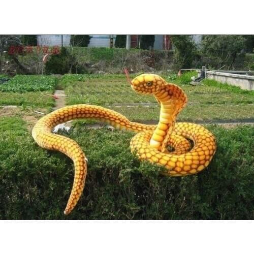 Lovely cartoon simulation yellow snake long 250cm plush toy soft doll throw pillow birthday gift b1224
