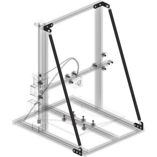 3D Printer Tie Kit Bracket For Creality3d CR-10/10S/10S4 Alfawise U20 TEVO Tornado AnetE12 DIY Desktop Print