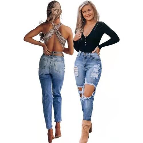 NSHYPOI Womens Ripped Jeans