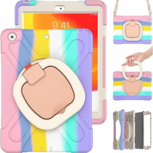 KidsShockproof Rugged Silicone Rubber Kickstand Strap Case Cover For iPad 10.2 2020 2019 8th/7th Gen A2197 A2198 A2200 +pen