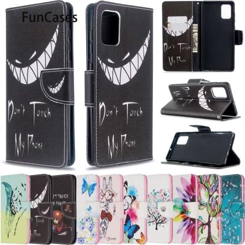 Smirk Cases For phone case Samsung A51 Back Covers Protector Wallet Flip Case sFor Hoesje Samsung para A71 Silicone Case Cover