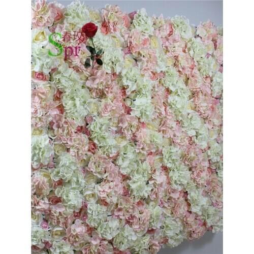 SPR light chamapea&light Pink series artificial rose wedding flower wall backdrop road lead flower table centerpiece flower ball