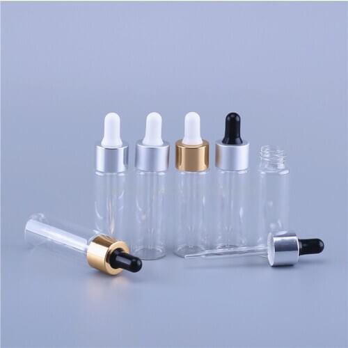 12pcs/lot 30ML Transparent Glass Essential Oil Bottles With Glass Dropper Travel Dropper Liquid Pipette Bottles Refillable