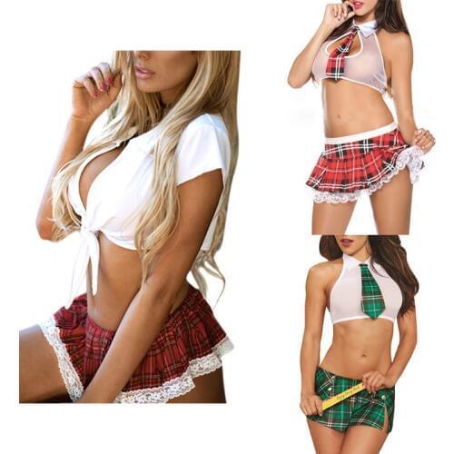 2019 New Fashion Cosplay Costumes Ladies Womens School Girl Costume Sexy Lingerie Uniform Halloween Cosplay Fancy Dress