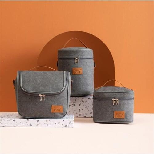 2021 Portable Thermal Insulated Lunch Box Tote Cooler Handbag Picnic Bags Bento Pouch Dinner Container School Food Storage