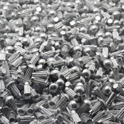 30pcs M3 knurled solid rivets semicircular head big head rivet home decoration bolts 4mm-12mm length