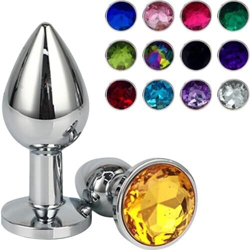 5 Sizes Stainless Steel Crystal Anal Plug Sex Toys For Couples Cosplay Adult Game Butt Plug Stimulator Prostate Massager