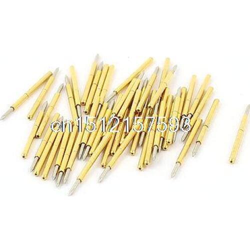 50 Pieces P75-B1 0.74mm Spear Tip Spring PCB Testing Contact Probes Pin