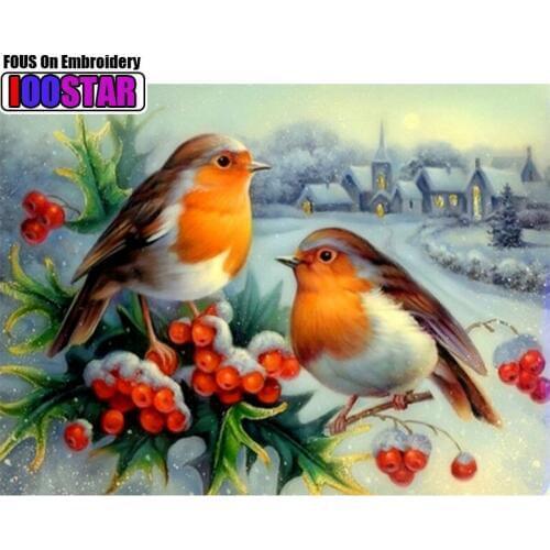 5d Diy Diamond Painting Cross Stitch birds stickers Diamond Embroidery scenery Crystal Round Diamond Mosaic Pictures Needlework