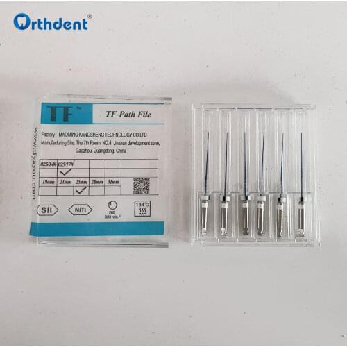 6 Pcs/Set Dental Path Files NiTi Root Canal File Rotary Cleaning Autoclave TF System Dentistry Tools