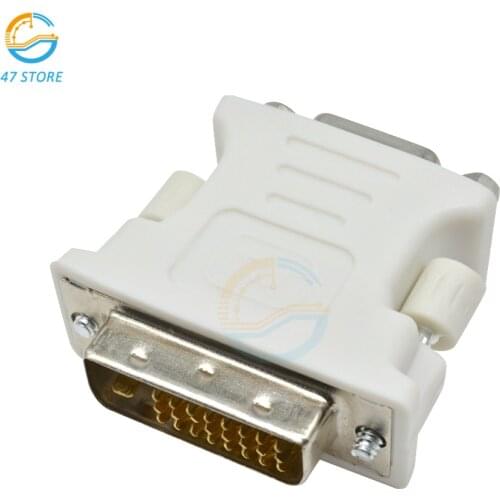 DVI-D Male to VGA SVGA HD15-pin Female Graphics Card Display LCD Conversion Adapter 24+1 Pin Video Converter For PC Laptop Tools