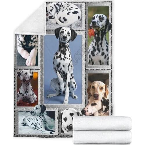 Dalmatians frame fleece blanket dog Printed Blanket Adults/kids Fleece Blanket Sherpa Blanket