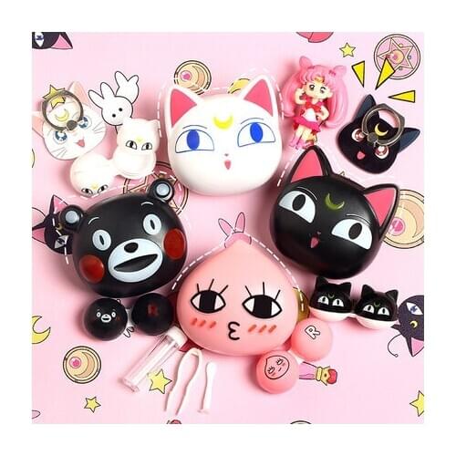 EASYSMALL Cartoon Contact Lens Case Cute Animal Contact Lens Care Suit Cute Lens Container Christmas Gift Eyeglass Case