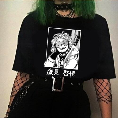 Anime Unisex WomenTshirt My Hero Academia Hawks Anime Oversized T Shirt Mens Clothing Streetwear Fashion Gothic Clothes Female