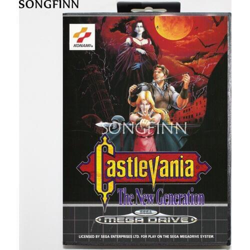 16 bit MD Memory Card With Box for Sega Mega Drive for Genesis Megadrive - Castlevania The New Generation Cover1