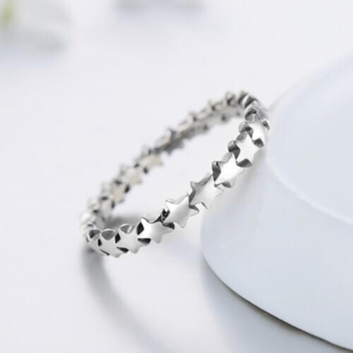 Fashion Pentagram Ring Personality Simple Women Send Girlfriend Birthday Gift