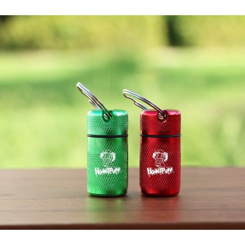 HONEYPUFF Aircraft Aluminum Tobacco Storage Container Keychain Metal Smell Proof Smoking Stash Jar For Dry Herb Tobacco