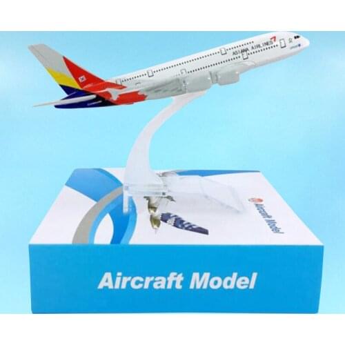 Korea ASIANA Airlines Airbus Model A380 Alloy Collectible Display Toy Airplane Aircraft Airliner Collection Kids Toy Adult Gift