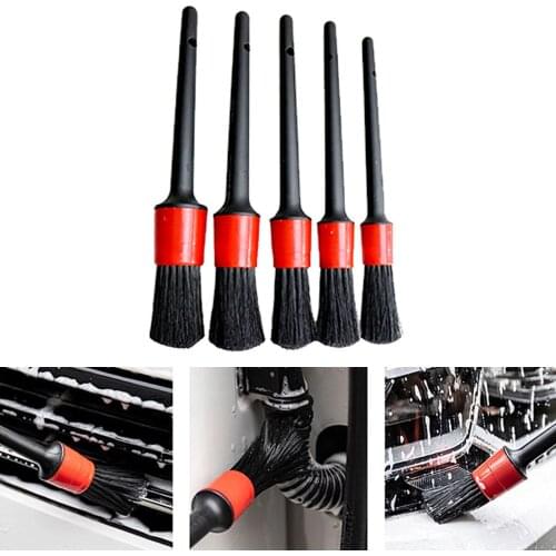 5pcs Car Detailing Brush Set Car Brushes Wash Tool for Hyundai Solaris Accent I30 IX35 Tucson Elantra Santa Fe