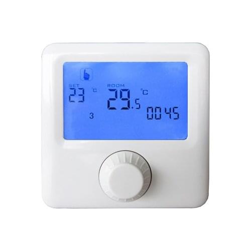 Battery power programmable thermostat boiler with gas