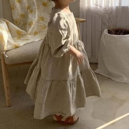 1-6Yrs Casual Kids A-Line Dresses For Girls Princess Dresses 2020 New Spring Autumn Kids Girl Dress Loose Long Sleeve Dress