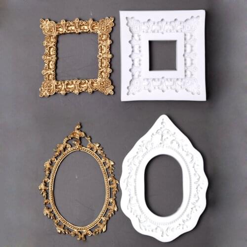 Exquisite Frame Silicone Mold Fondant Cake Decorating Mold Sugarcraft Chocolate Baking Tool Kitchenware For Cake Gumpaste Form