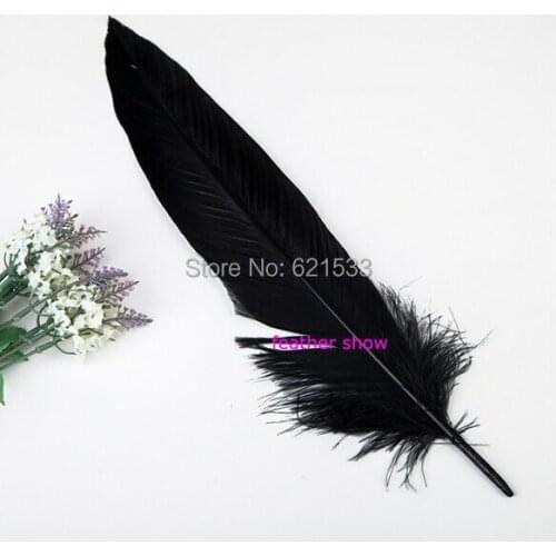 Rarely!10Pcs/LOT!35-45cm long Natural Pheasant Feathers,LOOSE Pheasant QUILL Feathers,Black Colour,Quality Tail Feathers