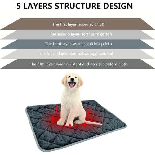 Dog Bed Self Heating Pet Pads Dog Blanket Cat Bed Pet Thermal Mat Blanket Hand Wash Pet Traval Car Protector Accessories Pet Mat